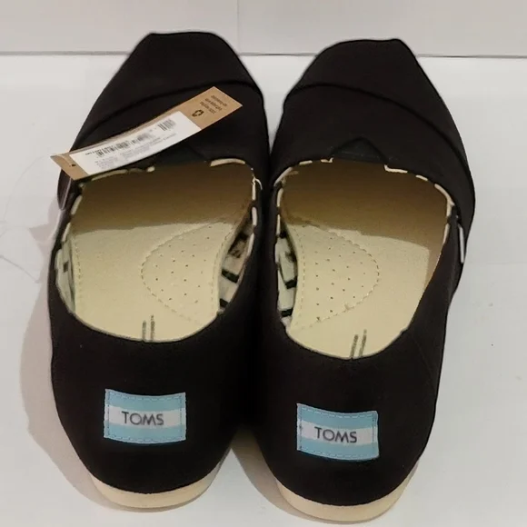 Tom's Classics Navy Black Canvas Slip On - Picture 3 of 6